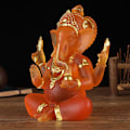 Pikkukuva 6 / 8: Kirkas Lord Ganesha -patsas Elefanttiveistos Figuurit Ornamentti White