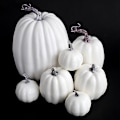 Pikkukuva 6 / 8: 7-osainen keinotekoisten kurpitsamallien setti Halloween-koristeluun B