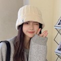 Pikkukuva 4 / 8: Naisten Winter Bucket Hat Lämmin Villa Neuloa Fisherman Cap Gray