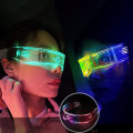 Miniatyrbillede 1 af 8: Mode lysende dekorative briller Neon fest solbriller Transparent