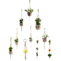 Miniatyrbild 4 av 5: Grythållare Rame Hanger Hanging er Basket Jute Braided Rope Cra as the picutre B
