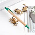 Pikkukuva 1 / 5: 1 PC Messinkirapu Pieni Patsas Ornamentti Figurine Decora