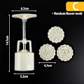 Miniatyrbild 1 av 5: 1Set Flower Mooncake Form Festival DIY Hand Pressure Fondant C