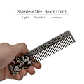 Miniatyrbillede 5 af 5: 1 Stk Gentelman Barber Styling Metal Kam Værktøj Rustfrit Stål
