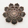 Miniatyrbillede 1 af 8: Legeret røgelse brænder buddhisme Lotus Line røgelse tallerken bronze L