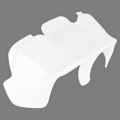 Miniatyrbillede 1 af 8: 1 Stykke Motorcykel Bageste Trim Hjelm Spoiler Til RX7X RX-7X VZ-R White