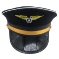 Miniatyrbilde 4 av 8: Captain Captain Hats Festkostyme Captains Flight Hat Black
