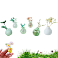 Miniatyrbillede 1 af 8: 5/6/8 STK. Keramisk Vase Køleskabsmagnet Mini Blomsterarrangement A5