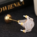 Miniatyrbilde 5 av 5: Dukkehus Miniatyr Taklampe LED Lampe Stue Dekor Leketøy
