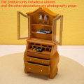 Miniatyrbillede 2 af 8: 1:12 Dukkehus Miniature Bogreol Vitrineskab Opbevaringsskab