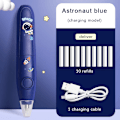 Pikkukuva 1 / 4: Sähköinen pyyhekumikynäpiirros ja vaivatut pyyhekumit dark Blue Rechargeable