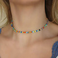 Pikkukuva 3 / 5: Boheemi käsintehty Rainbow Beads Choker kaulakoru karkkiväri Multicolor