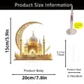 2D Akryl Halvmåne Slott Ornament Ramadan Festival Dekorasjon S