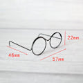 Miniatyrbillede 5 af 5: 1/2/5/10 stk Fashion Rundt stel Lensless Retro Cool dukkeglas 10Pcs