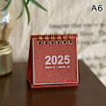 Miniatyrbillede 1 af 8: 2025 Mini Simple Lille Skrivebords Kalender Lomme Bærbar Kalender P A6