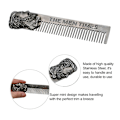 Miniatyrbillede 2 af 5: 1 Stk Gentelman Barber Styling Metal Kam Værktøj Rustfrit Stål