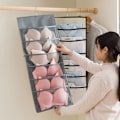 Pikkukuva 4 / 5: Kaksipuolinen säilytyspussi Taitettava riippuva vaateripustin Pink