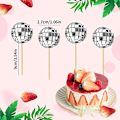 Miniatyrbillede 8 af 8: 12 stk. Discobold Kage Toppers Festartikler Silver
