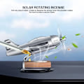 Miniatyrbilde 5 av 6: Car Air Freshener Solar Aircraft Dekorasjon Duft Ornament Black