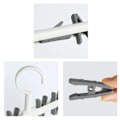 Miniatyrbillede 3 af 5: 4 STK 6 Clips Hatte Sokker Organizer Rack Hængebøjle Gray 4 PCS