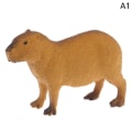 Miniatyrbilde 1 av 8: 1 Stk Barn Simulering Villdyr Modell Capybara Leketøy A1