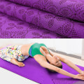 Miniatyrbillede 5 af 8: Yogahåndklæde Yogamåtteklud Svedabsorberende skridsikkert tæppe blue