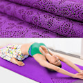 Miniatyrbillede 5 af 8: Yogahåndklæde Yogamåtteklud Svedabsorberende skridsikkert tæppe pink