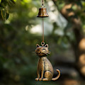 Miniatyrbillede 3 af 8: Kat Vindspil Unik Kat Haveindretning Udendørs Kat Statue Tema Style3