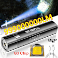 Pikkukuva 2 / 5: 2 IN 1 990000LM Ultra Bright LED-taskulamppu taskulamppu ulkokäyttöön White