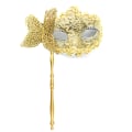Miniatyrbilde 1 av 8: Halloween festmaske med holdende pinnemaskerademaske Gold