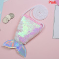 Miniatyrbild 1 av 5: Mermaid Tail Paljetter Myntväska Flickor Plånbok Väskor Pengahållare Pink