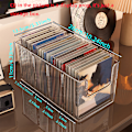 Miniatyrbillede 6 af 7: CD Disk Rack Desktop Disk Sort Vinylplade Magnetbåndsdispenser 1PC