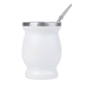 Miniatyrbillede 1 af 5: Yerba Mate Cup 304 rustfrit stål 8 oz Yerba Mate græskar med Bo White