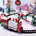 Miniatyrbillede 2 af 5: Juletog Elektrisk Legetøj Juletræ Decor Toglegetøj 39*30*5cm