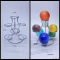 Miniatyrbilde 1 av 8: Seven Crystal Ball Sete Ball Display Stand Krystall Ball Bracket Silver S
