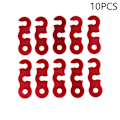 Miniatyrbillede 1 af 5: 10 stk. Campingteltsnor Reb Spændere Fastener Kit Red 10 PCS