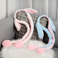 Miniatyrbilde 2 av 5: Bunny Ears Plysjleketøy hårbøyle hodeplagg Gray