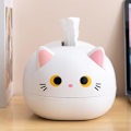 Miniatyrbillede 3 af 5: Kawaii Cat Tissue Box Køkken Serviet Opbevaringsboks Wc Papir Conta Black