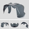 Miniatyrbillede 7 af 8: 1 Stykke Motorcykel Bageste Trim Hjelm Spoiler Til RX7X RX-7X VZ-R Gray