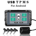Pikkukuva 1 / 8: TPMS auton rengaspainejärjestelmän valvonta langaton USB hälytys Black one size