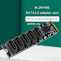 Miniatyrbillede 1 af 8: M.2 NVME PCI-E PCIE X4 X8 X16 til 6 port 3.0 SATA-adapter