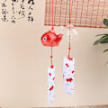 Miniatyrbillede 4 af 8: Wind Chime Chimes Glas Guldfisk Have Hængende Decor Red