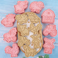 Miniatyrbilde 2 av 5: 8 stk/sett Animal Cookie ters Kake dekorasjonsform