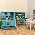Miniatyrbilde 3 av 8: 48 stk Dukkehus Miniatyr gulvfliser 3D veggklistremerker