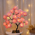 Miniatyrbilde 5 av 5: LED-lampe lys Rose Flower Tree USB nattlys Blue