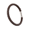 Miniatyrbillede 1 af 5: Kvinder Mænd Sort Læder Charm Armbånd Rustfrit Stål Magneti Coffee