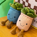 Miniatyrbild 5 av 8: Simulerad plyschleksak Succulent Plyschplysch i kruk Blue