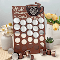 Miniatyrbillede 4 af 8: Træhjerte Kaffeholder til Husholdningen Kaffebar Dekorativ Pynt 1Set