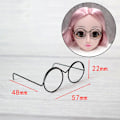 Miniatyrbillede 4 af 5: 1/2/5/10 stk Fashion Rundt stel Lensless Retro Cool dukkeglas 10Pcs