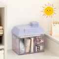 Pikkukuva 6 / 7: Läpinäkyvä Desktop Storage Box House kynäpidikkeen organizer Coffee